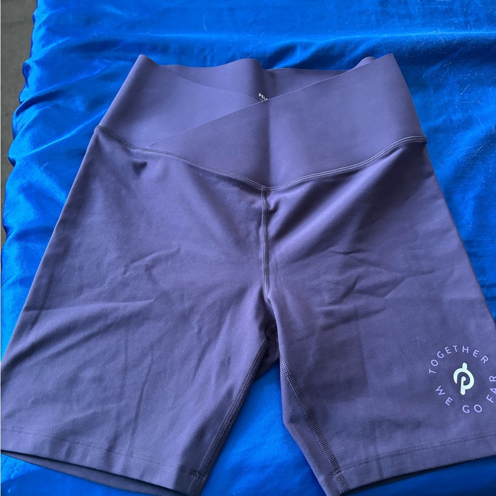 Peloton Purple Bike Shorts High-Waisted Performance new